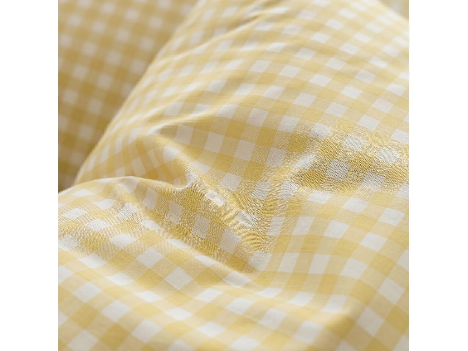 Parure de lit Vichy 240x220 Jaune