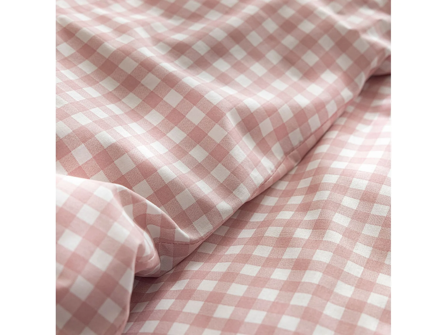 Parure de lit Vichy 140x200 Rose
