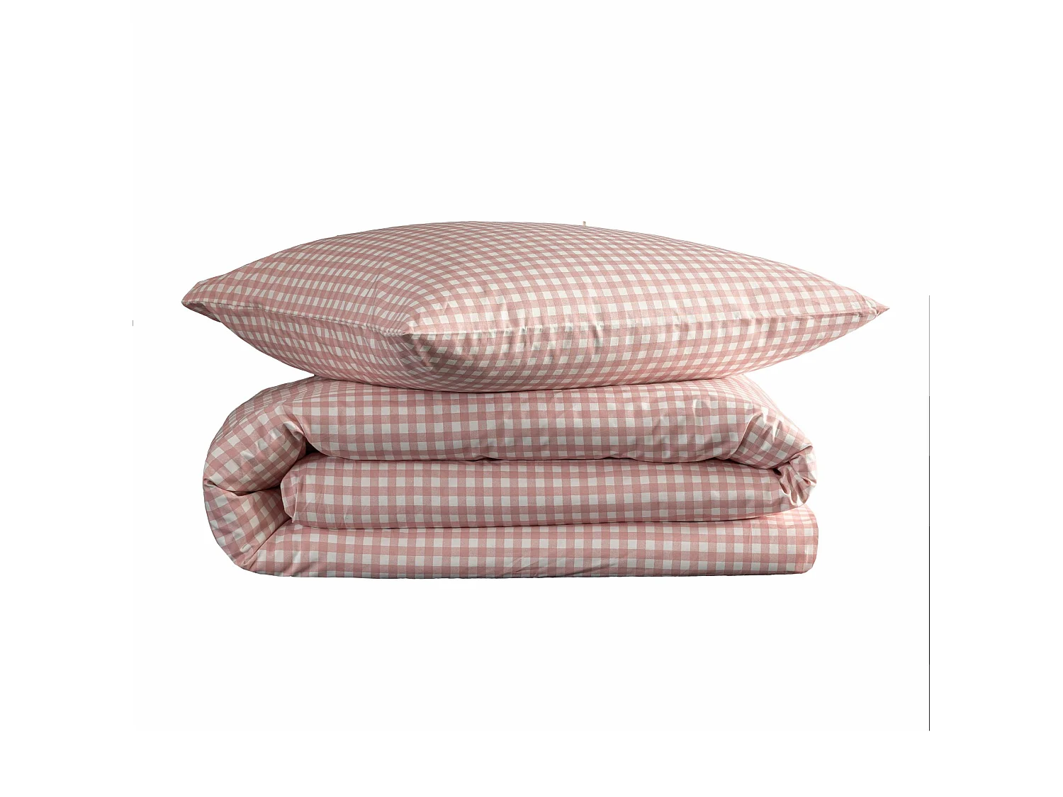 Parure de lit Vichy 140x200 Rose