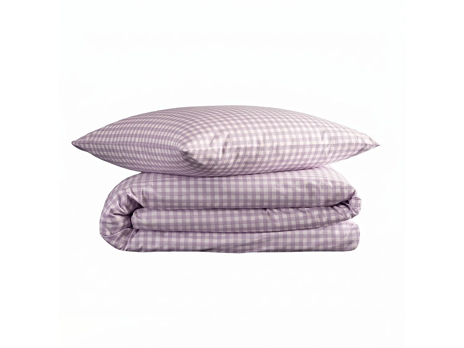 Parure de lit Vichy 140x200 Lilas