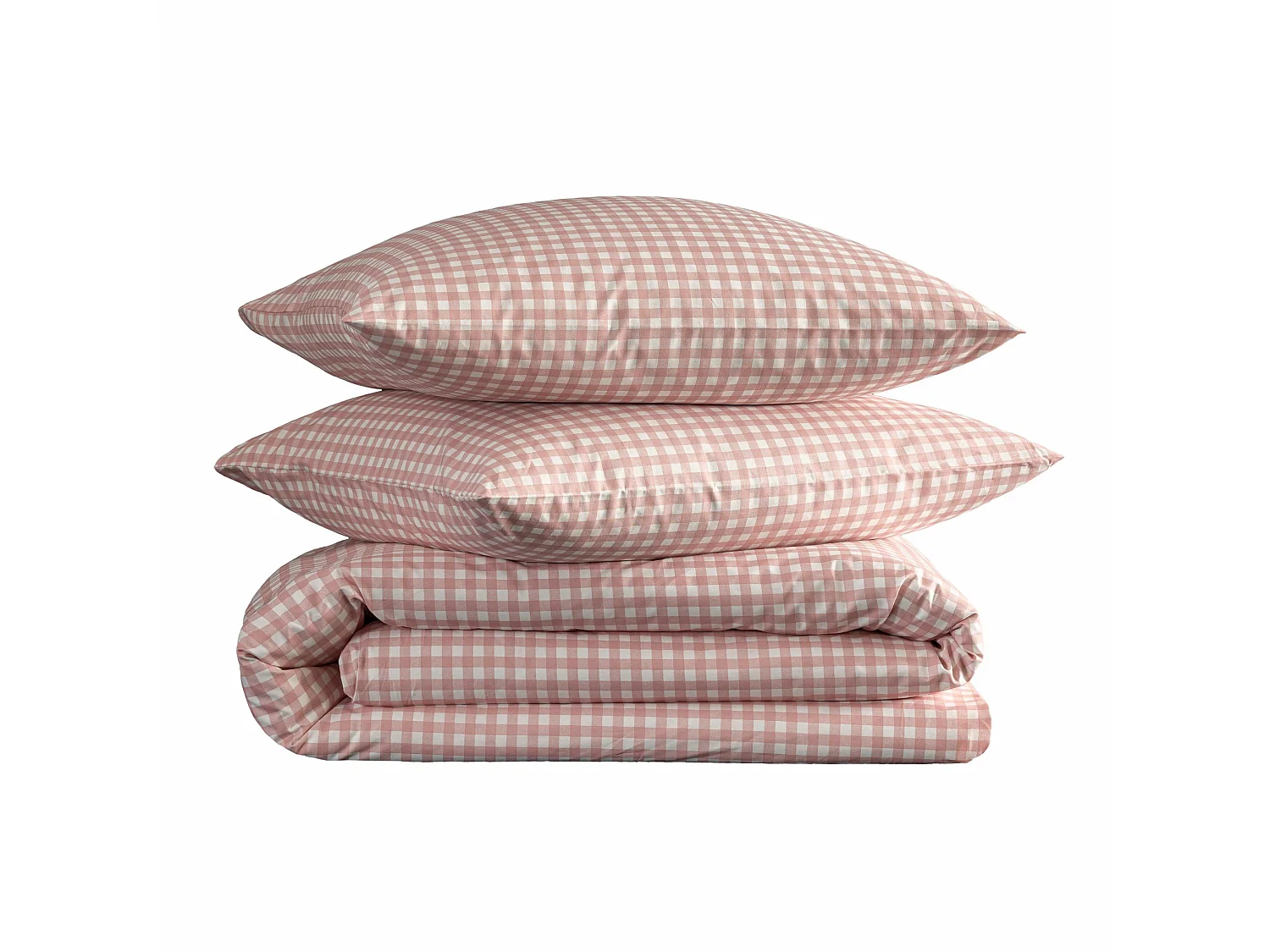 Parure de lit Vichy 200x200 Rose