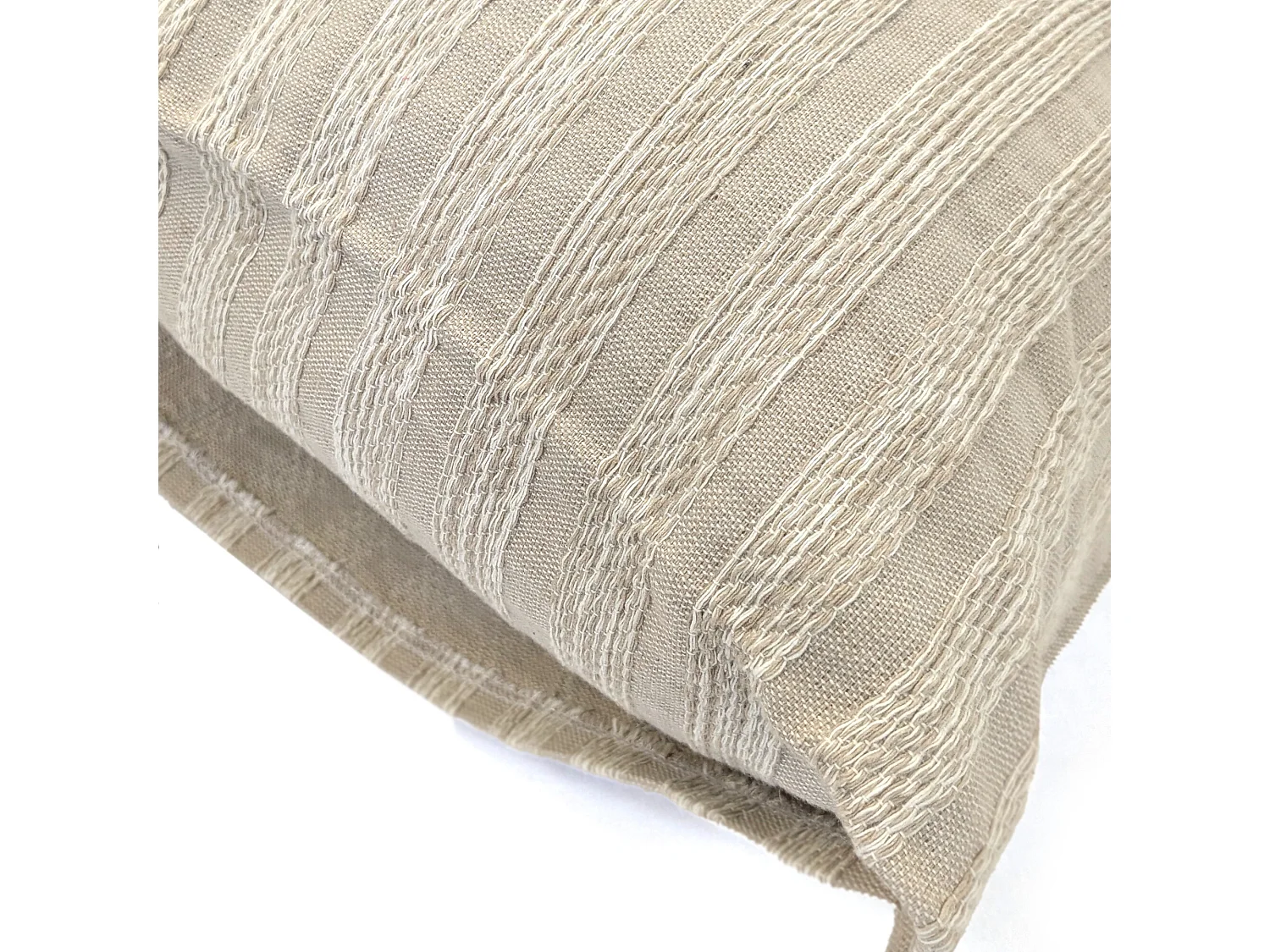 Housse de coussin en coton 40x60 cm cm SILOE beige Ficelle
