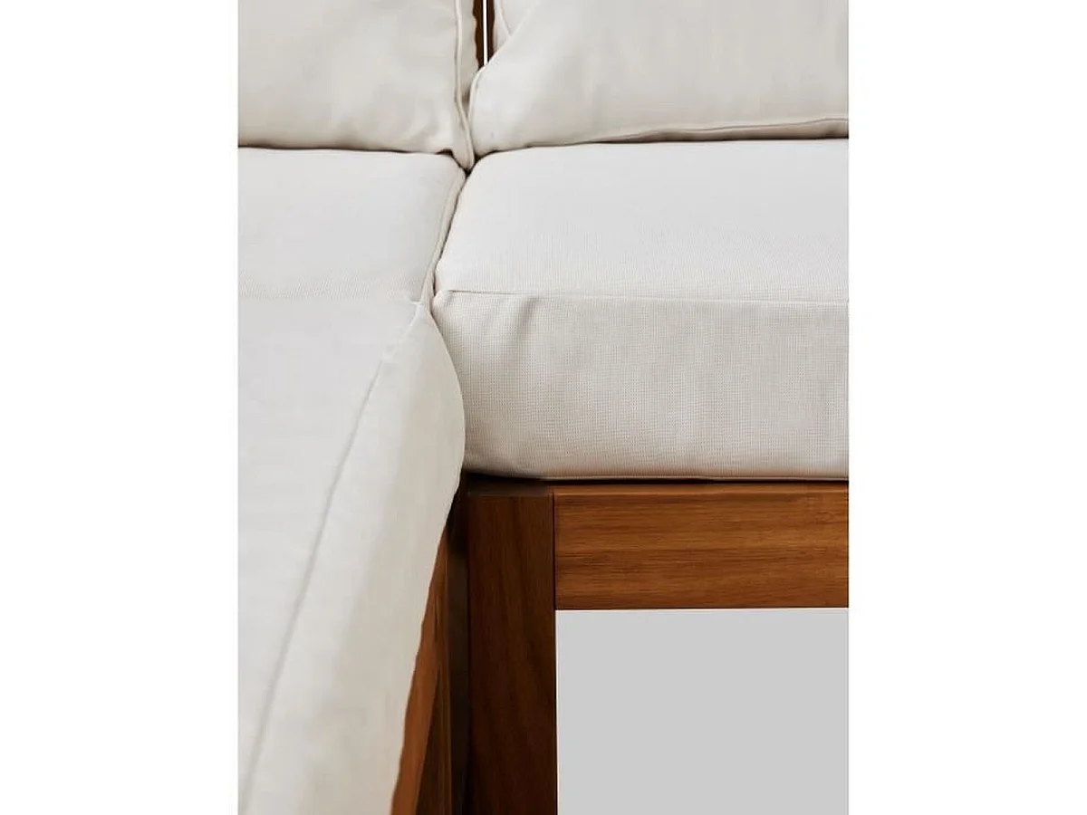 Salon de jardin d'angle modulable BOCARNEA LEVATA DINING 6–7 pers. table 110x80x68 blanc cassé + housse 210D