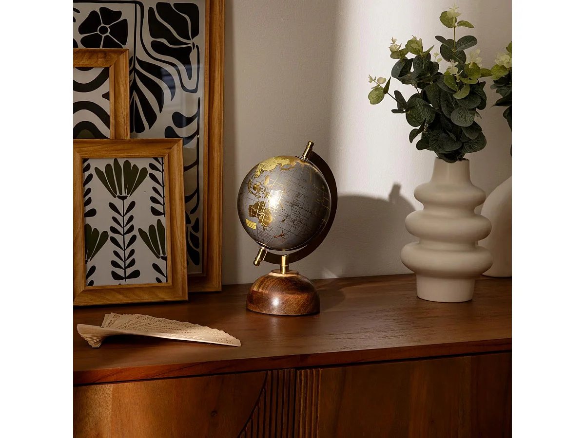 Globe Terrestre Déco "Afonso" 22cm Multicolore
