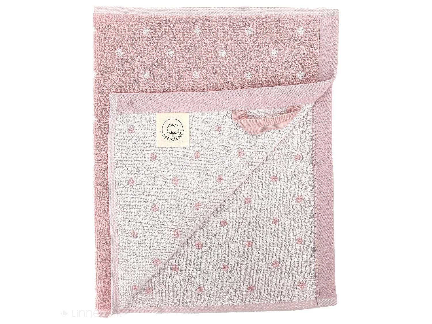 Drap de douche en coton 70X140 cm collection EFFICIENT DOTS rose flamingo