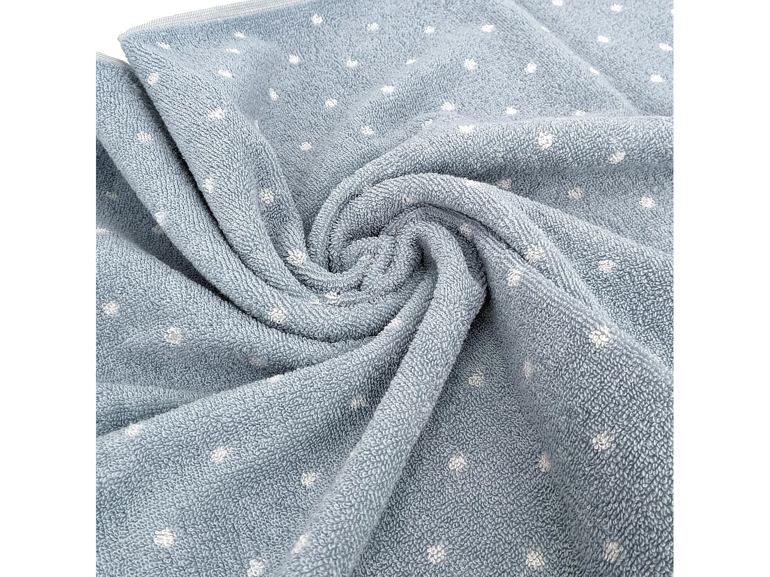 Drap de douche en coton 70X140 cm collection EFFICIENT DOTS bleu capri