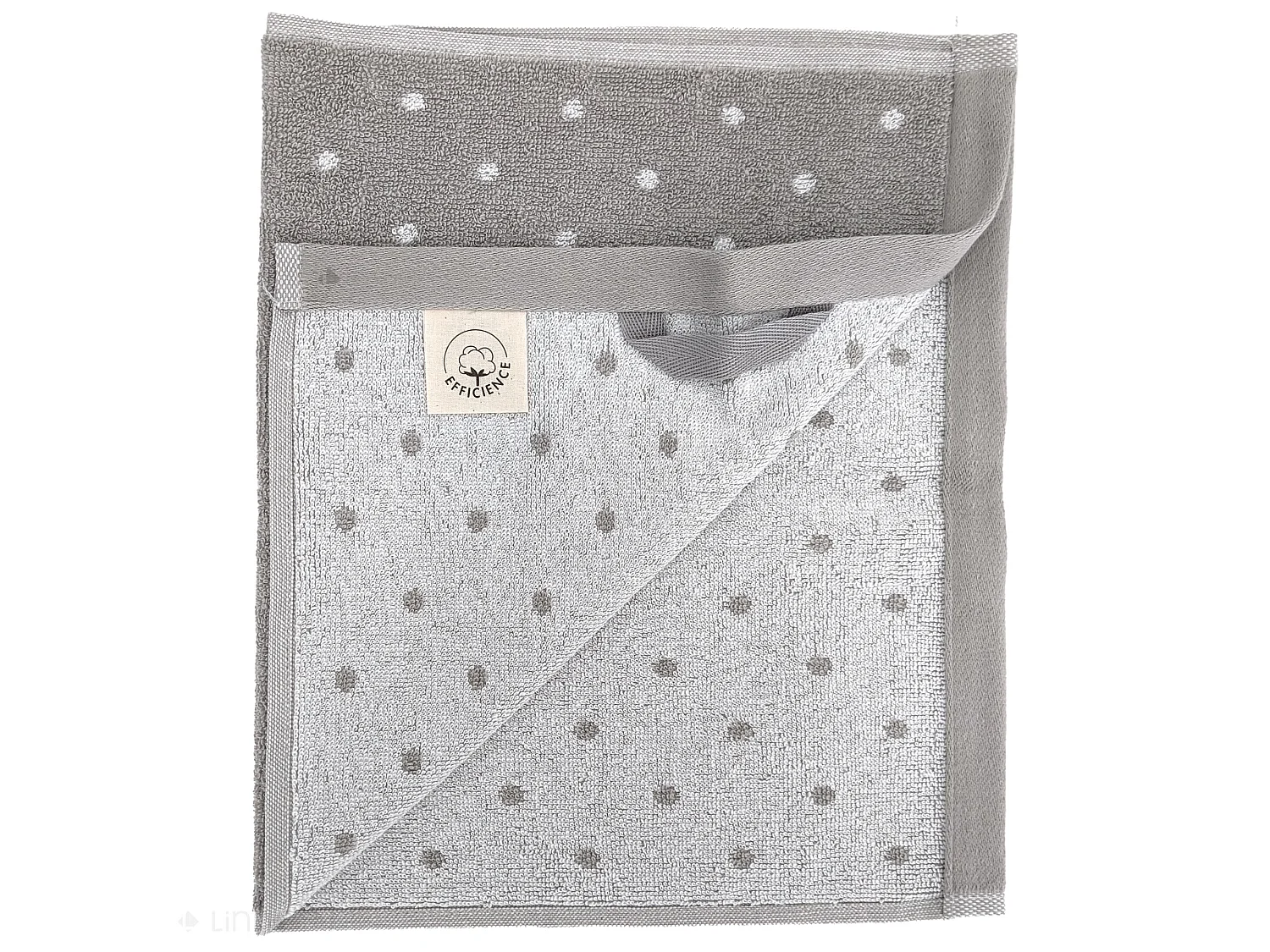 Drap de douche en coton 70X140 cm collection EFFICIENT DOTS gris lunar