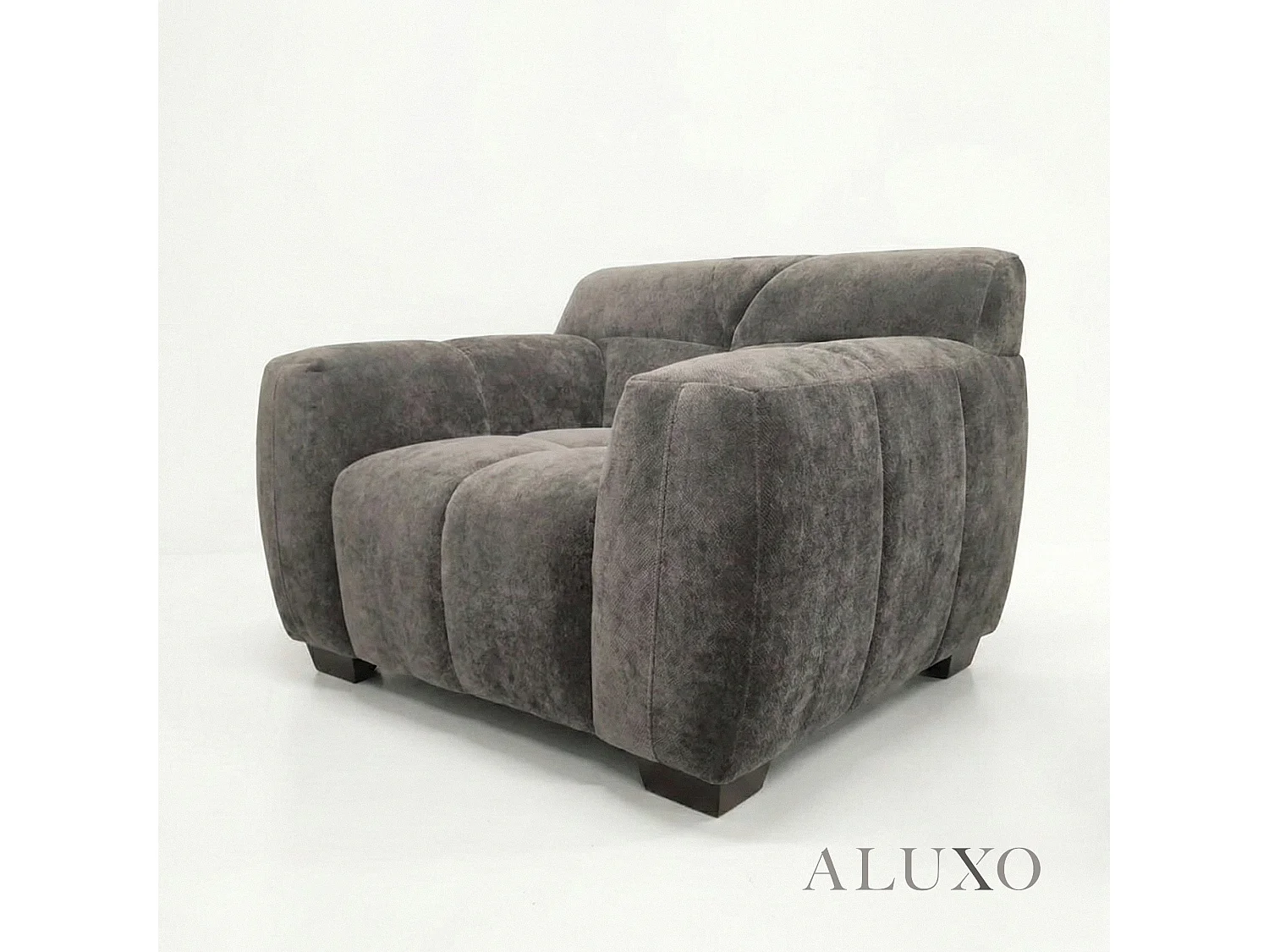ALUXO Harlem 1 Seater Single Sofa Arm Chair Chocolate Medium 5 Year Warranty