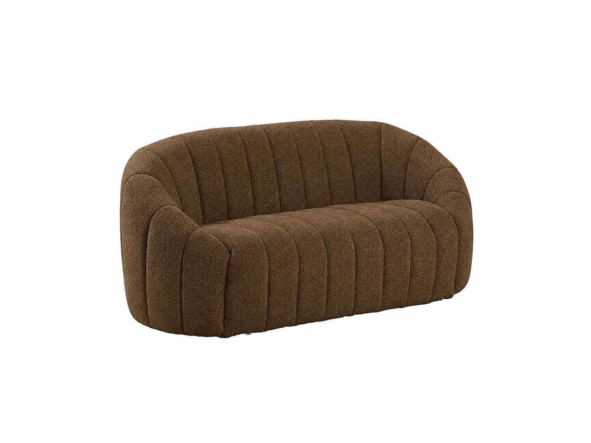 Canapé en tissu marron 2 places Axel