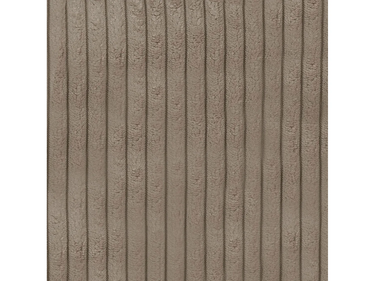 Pouf Rond XL Marki Velours Côtelé Taupe