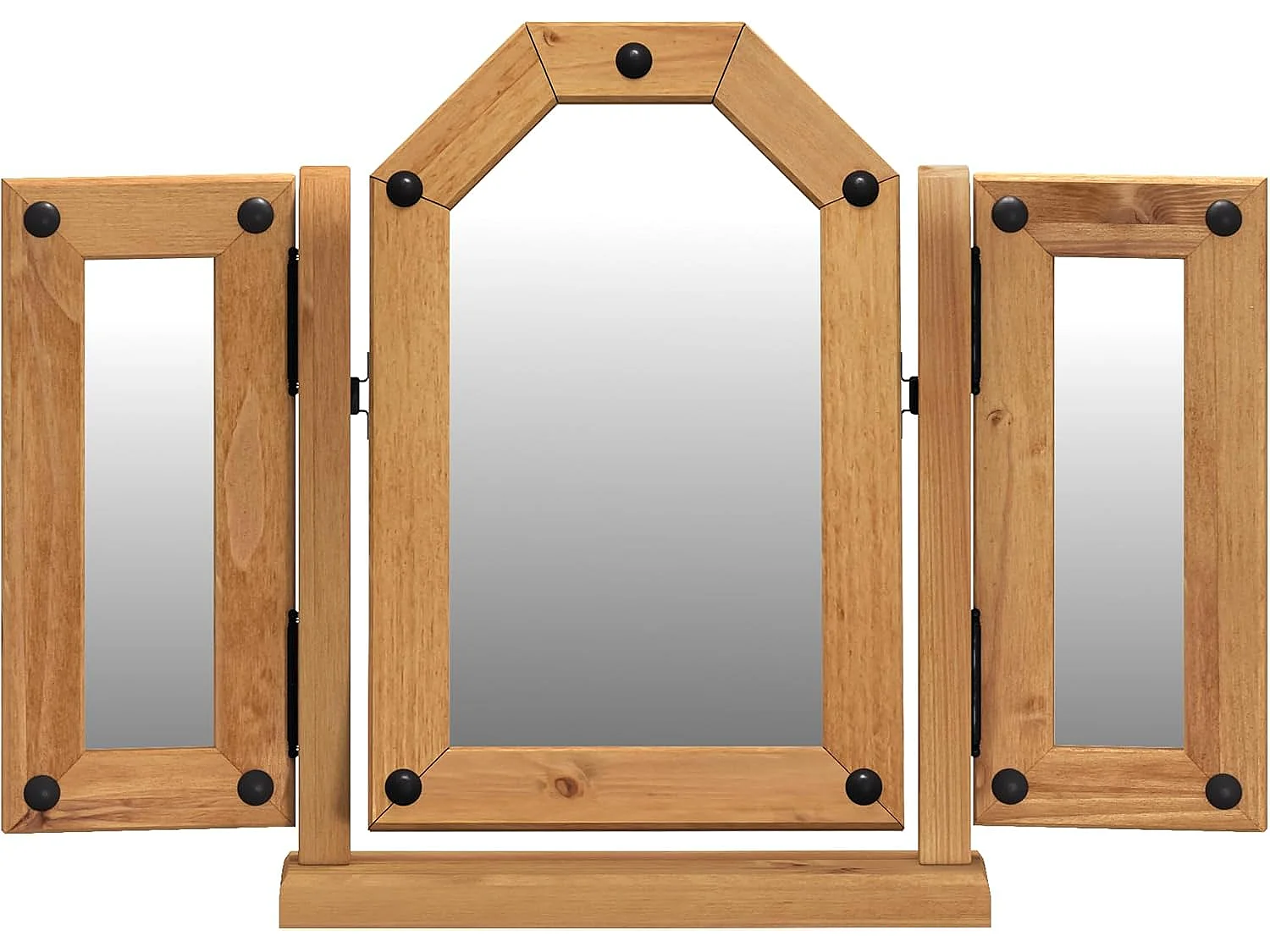 Mercers Furniture Corona Triple Dressing Table Mirror Adjustable Solid Wood Pine Wooden with Mexican Styling