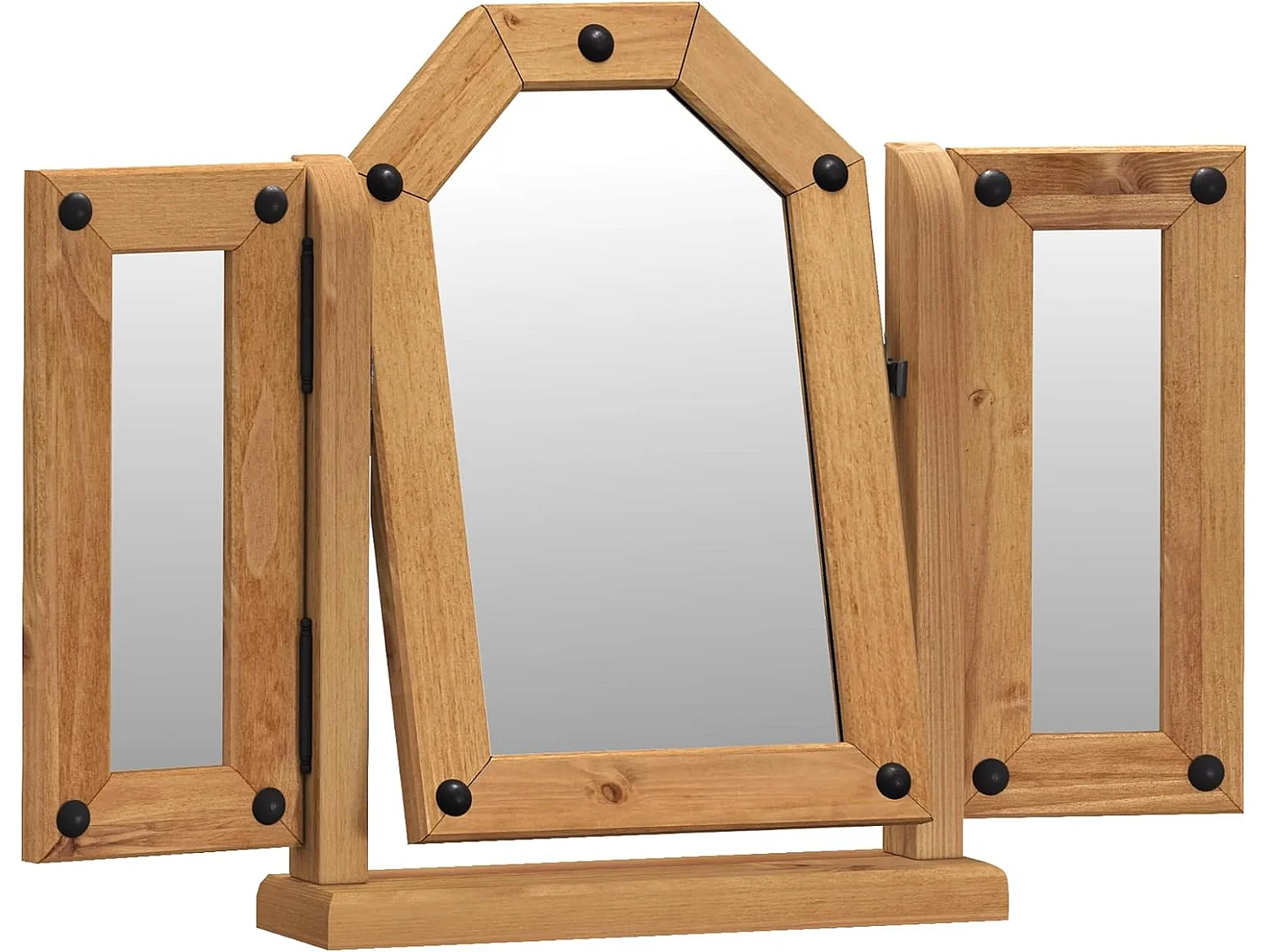Mercers Furniture Corona Triple Dressing Table Mirror Adjustable Solid Wood Pine Wooden with Mexican Styling