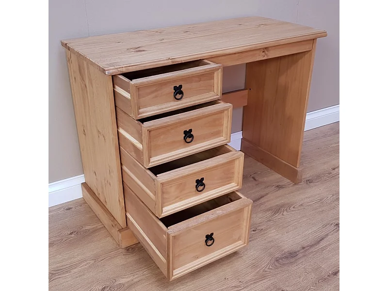 Mercers Furniture Corona Dressing Table 4 Drawer Desk Solid Mexican Wood Pine Wooden