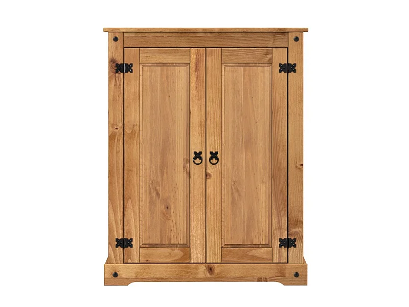 Mercers Furniture Corona 2 Door Shoe Rack Cupboard Storage Hallway Cabinet Solid Wood Mexican Pine Wooden