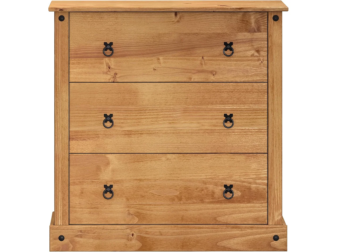 Mercers Furniture Corona 3 Drawer Budget Chest of Drawers Solid Wood Mexican Pine Wooden Bedroom with Mexican Styling