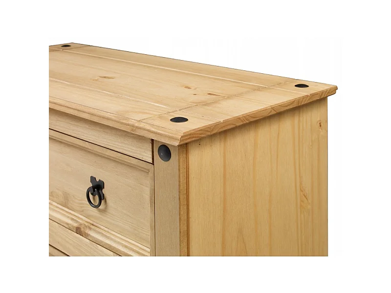 Mercers Furniture Corona Large 4 Drawer Chest of Drawers Solid Wood Pine Wooden Bedroom with Mexican Styling