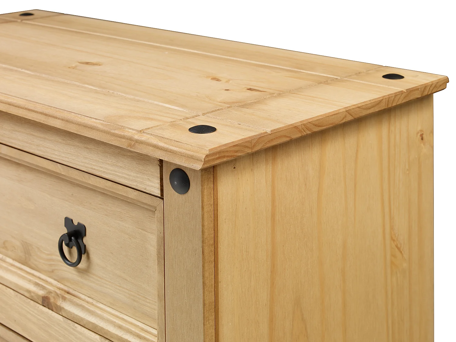 Mercers Furniture Corona Compact 4 Drawer Chest of Drawers Solid Wood Pine Wooden Bedroom with Mexican Styling