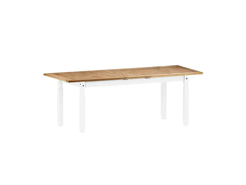 Mercers Furniture Corona White Large Extending Dining Table Solid Wood Mexican Pine Wooden Kitchen