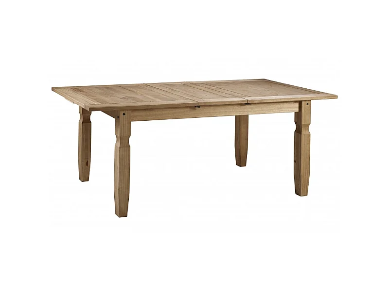 Mercers Furniture Corona Small Extending Dining Table Solid Wood Pine Wooden Extendable with Mexican Styling