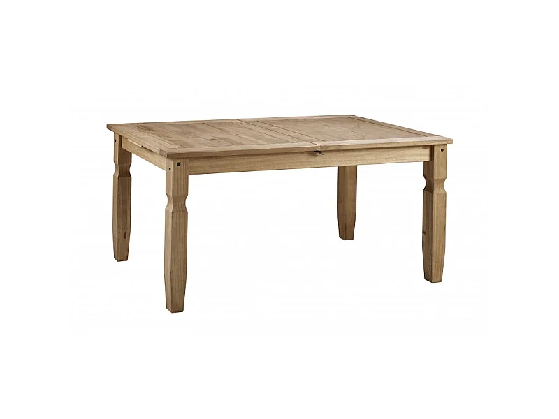 Mercers Furniture Corona Small Extending Dining Table Solid Wood Pine Wooden Extendable with Mexican Styling
