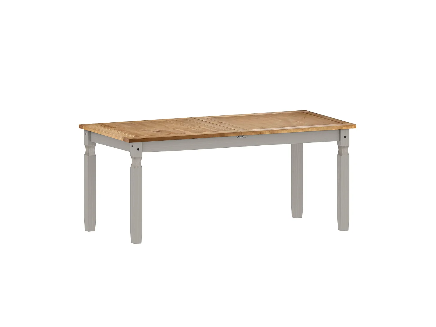 Mercers Furniture Corona Grey Wax Large Extending Dining Table & 6 Chairs Set Solid Wood Pine Wooden Extendable Kitchen with Mexican Styling
