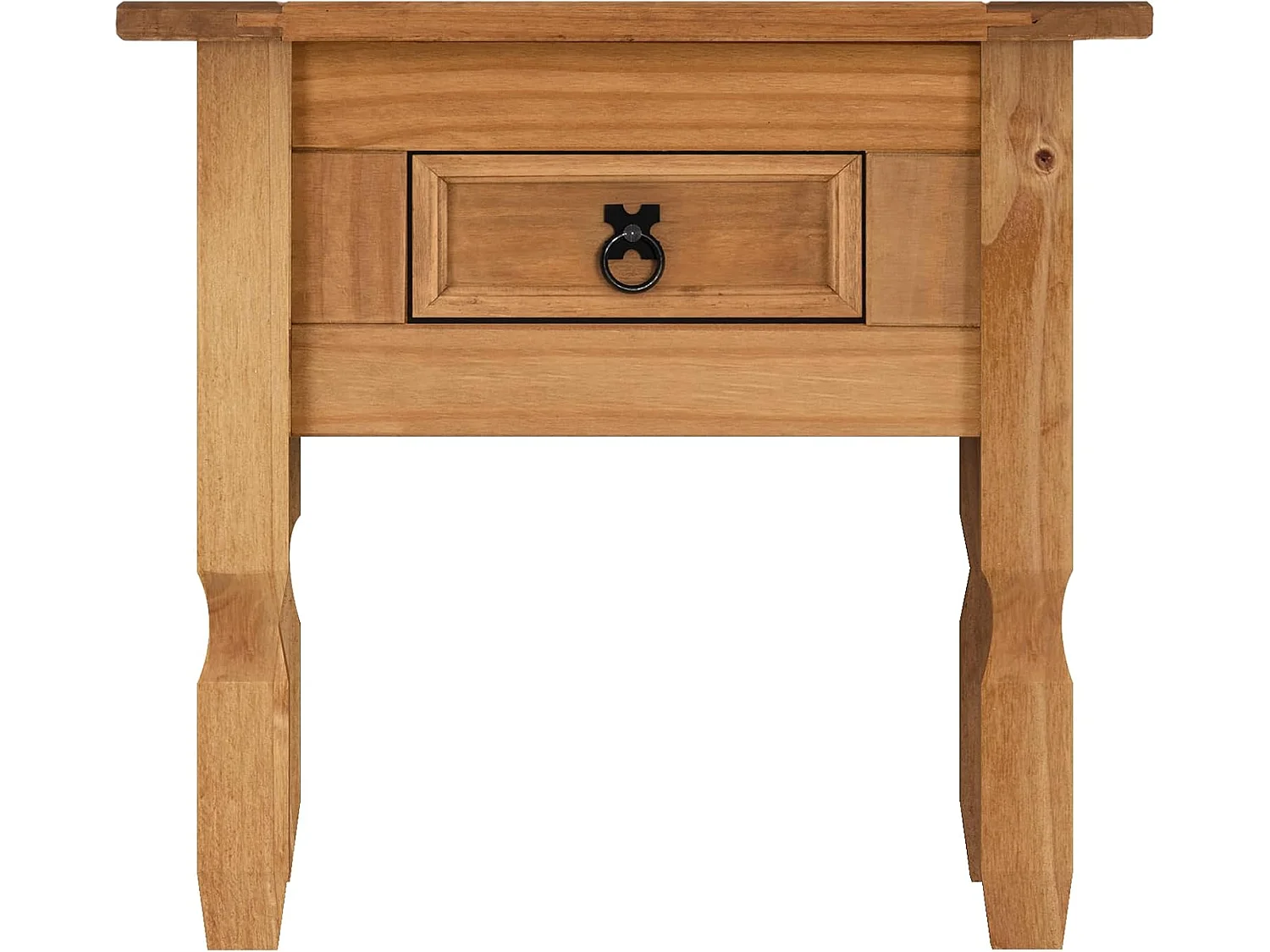 Mercers Furniture Corona 1 Drawer Lamp Table Coffee End Unit Solid Wood Pine with Mexican Styling Wooden