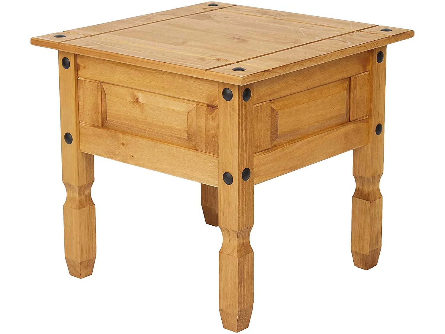 Mercers Furniture Corona Lamp Table Side End Stand Solid Wood Pine Wooden Living Room with Mexican Styling
