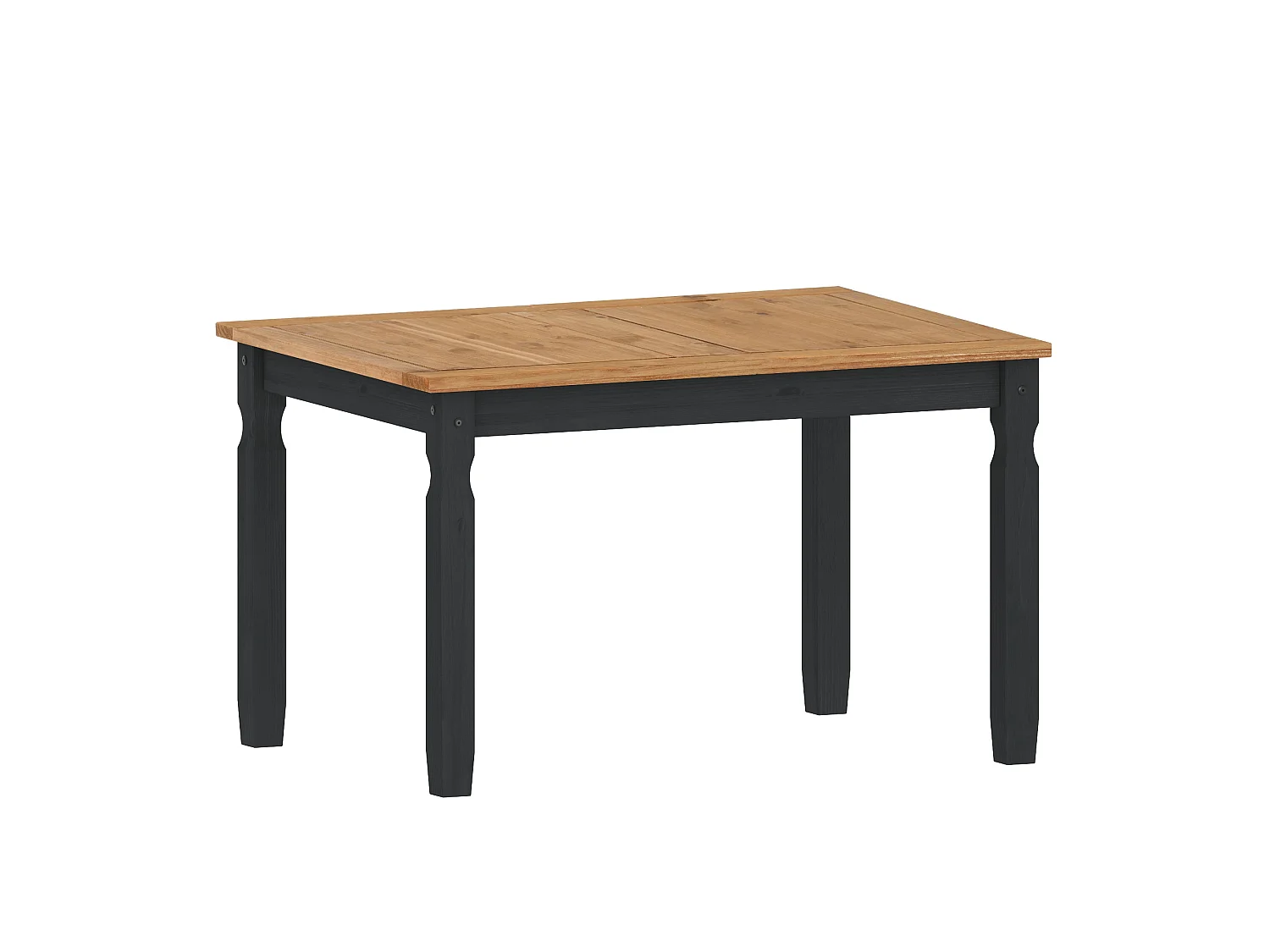 Mercers Furniture Corona Charcoal 4'0 Dining Table & 4 Chairs Set Solid Wood Mexican Pine Wooden Kitchen Dark Grey