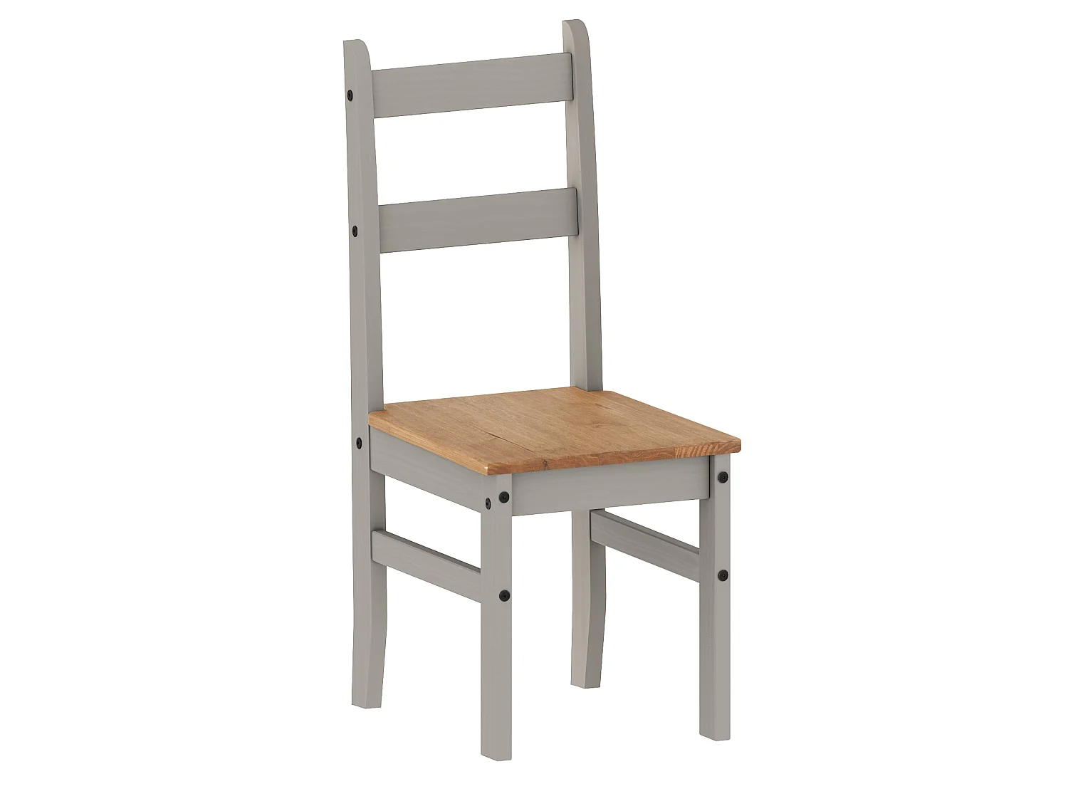 Mercers Furniture Corona Grey Wax Budget Dining Set Table & 4 Chairs Small Kitchen Solid Wood Pine Wooden with Mexican Styling