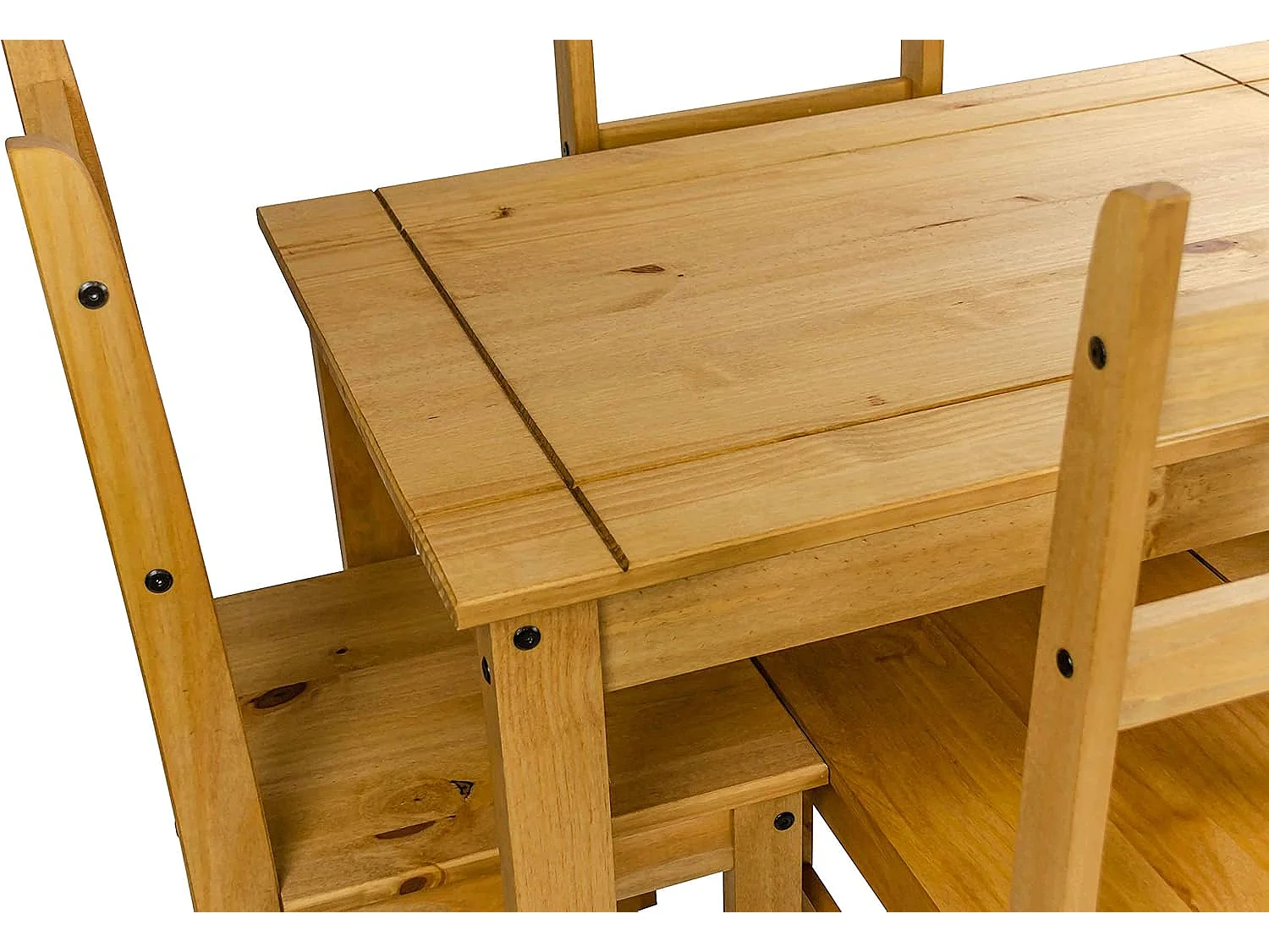 Mercers Furniture Corona Budget Dining Set Table & 4 Chairs Solid Wood Pine Wooden Small Kitchen Mexican Styling