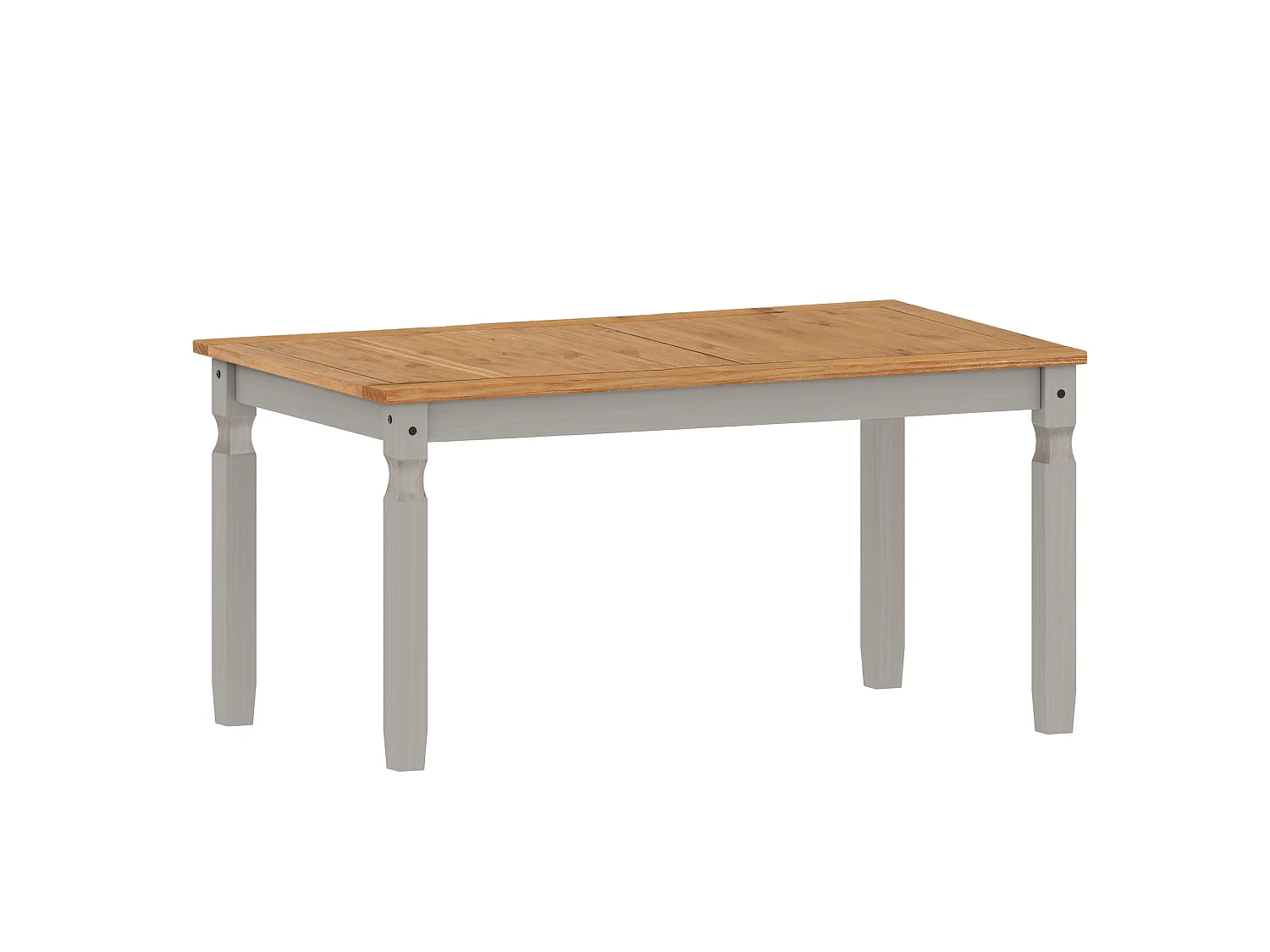 Mercers Furniture Corona Grey Wax 5'0" Dining Table & 4 Chairs Solid Wood Pine Wooden Kitchen Dining Set with Mexican Styling