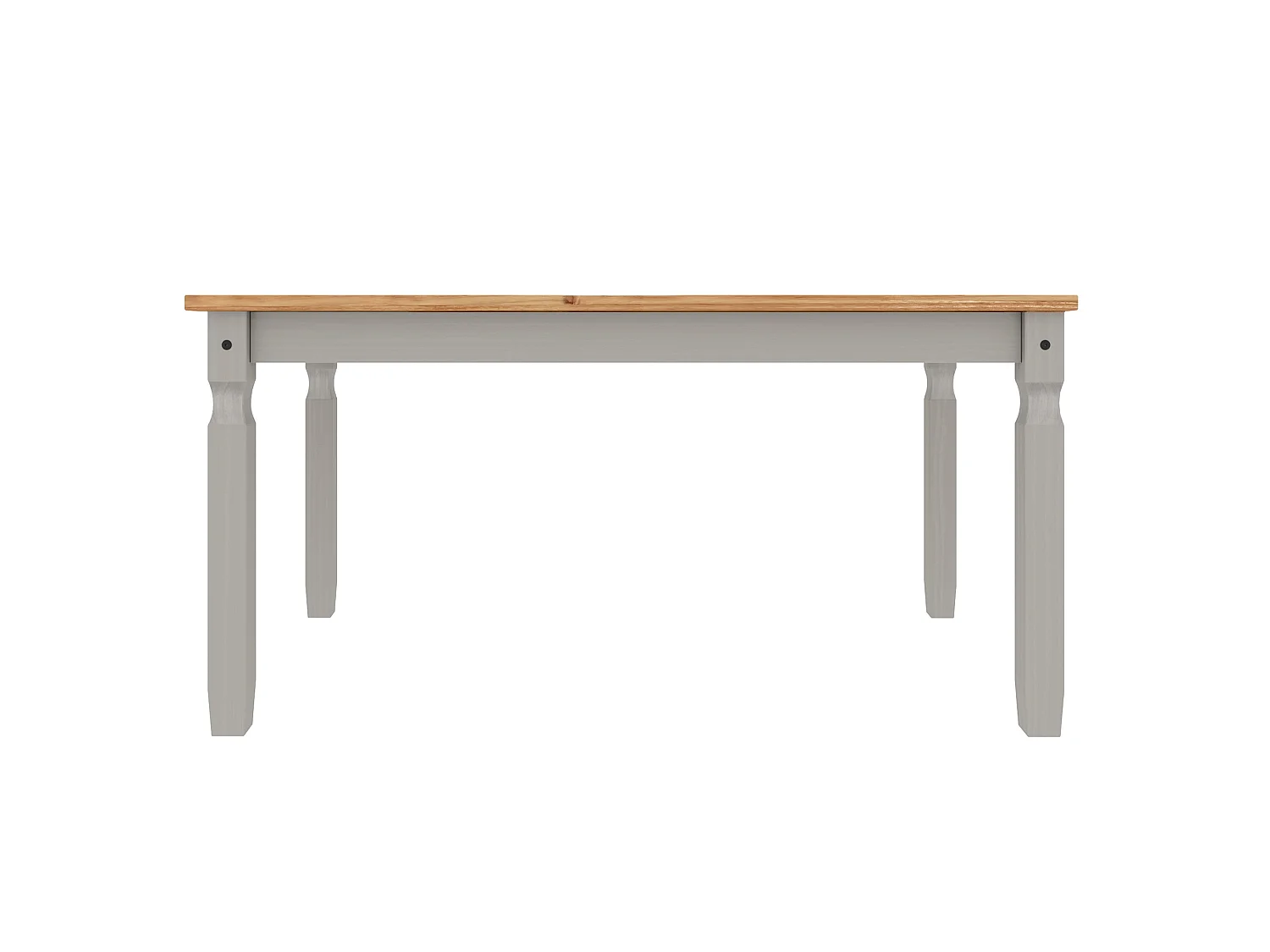 Mercers Furniture Corona Grey Wax 5'0" Dining Table & 4 Chairs Solid Wood Pine Wooden Kitchen Dining Set with Mexican Styling