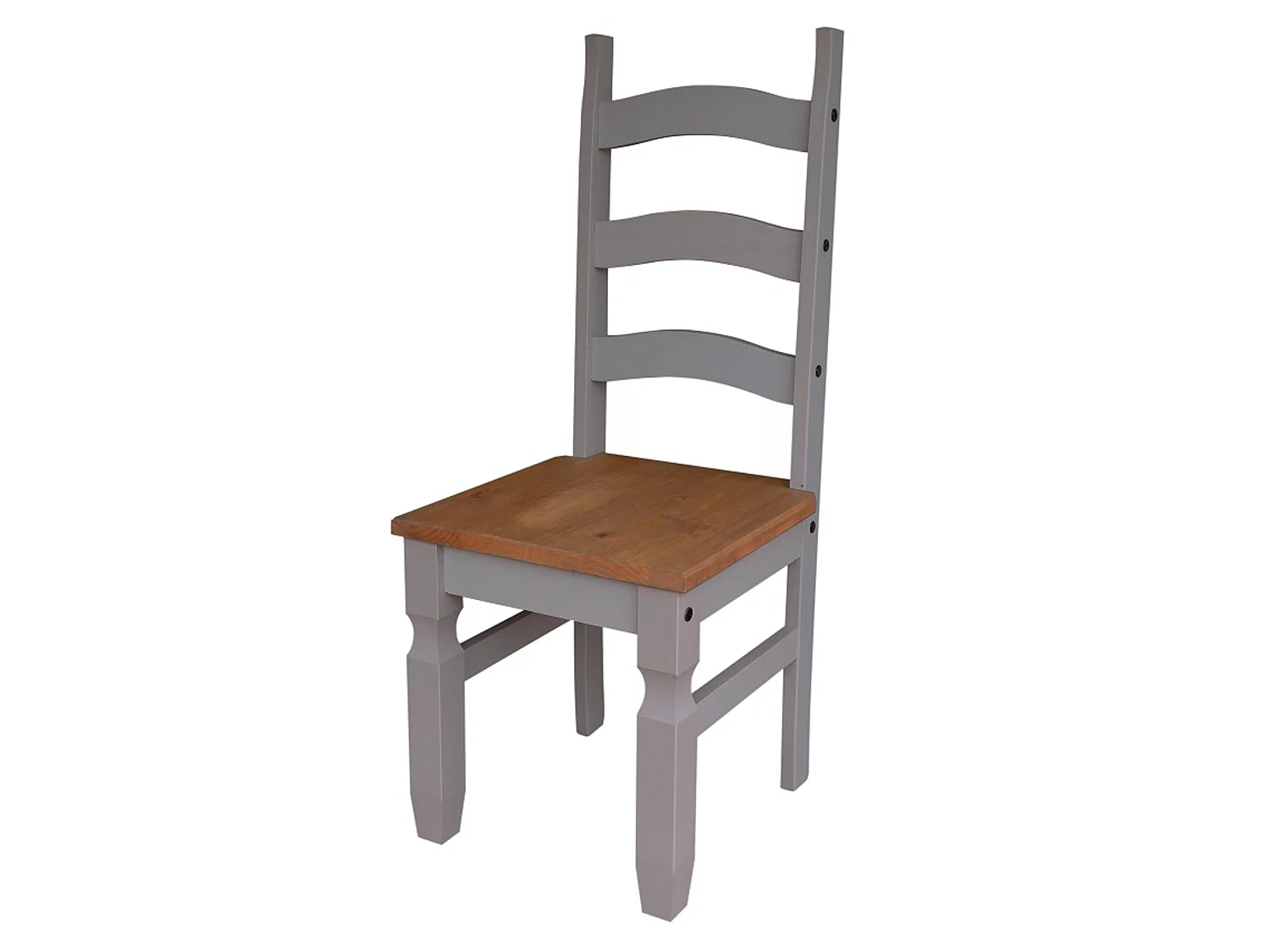 Mercers Furniture Corona Grey Wax 5'0" Dining Table & 4 Chairs Solid Wood Pine Wooden Kitchen Dining Set with Mexican Styling
