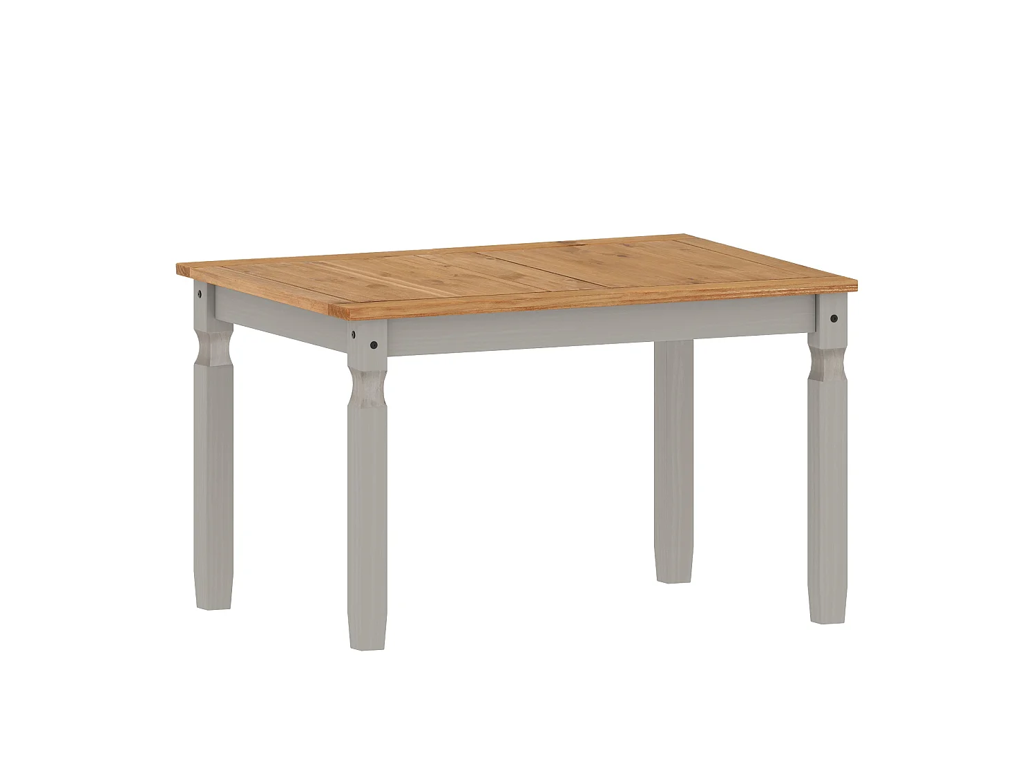 Mercers Furniture Corona Grey Wax 4'0 Dining Table & 4 Chairs Set Solid Wood Pine Wooden Kitchen with Mexican Styling