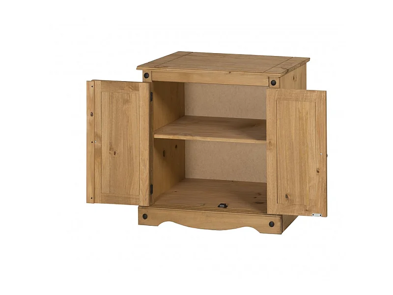 Mercers Furniture Corona 2 Door Cupboard Small Sideboard Cabinet Solid Wood Pine Wooden with Mexican Styling
