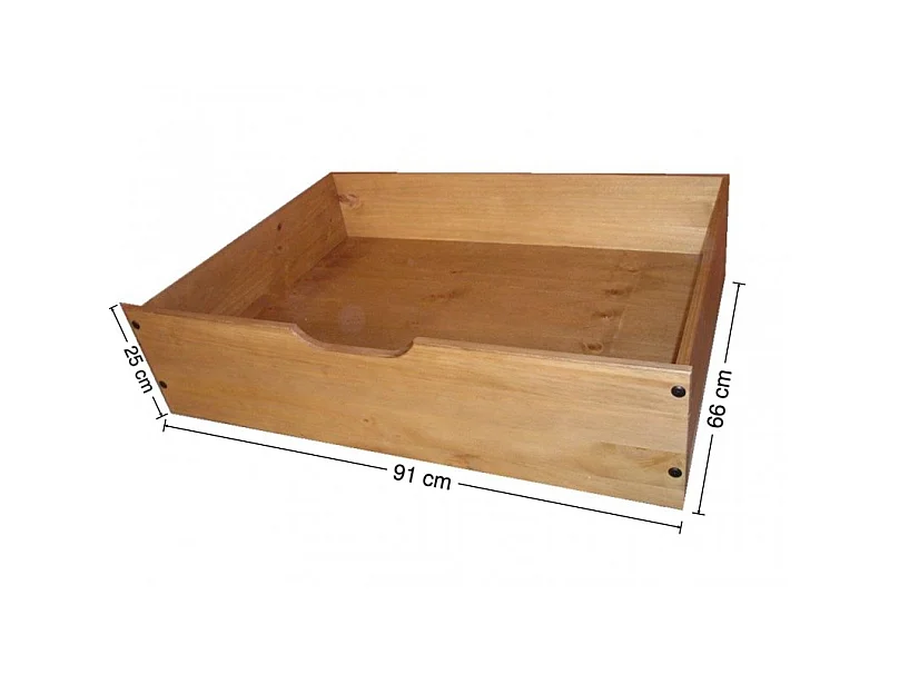 Mercers Furniture Corona Pair of Underbed Drawers x2 Storage Drawers Casters Solid Wood Pine Wooden Bedroom with Mexican Styling