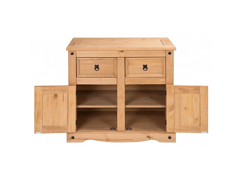 Mercers Furniture Corona 2 Door 2 Drawer Sideboard Cupboard Cabinet Storage Dresser Solid Wood Pine Wooden with Mexican Styling
