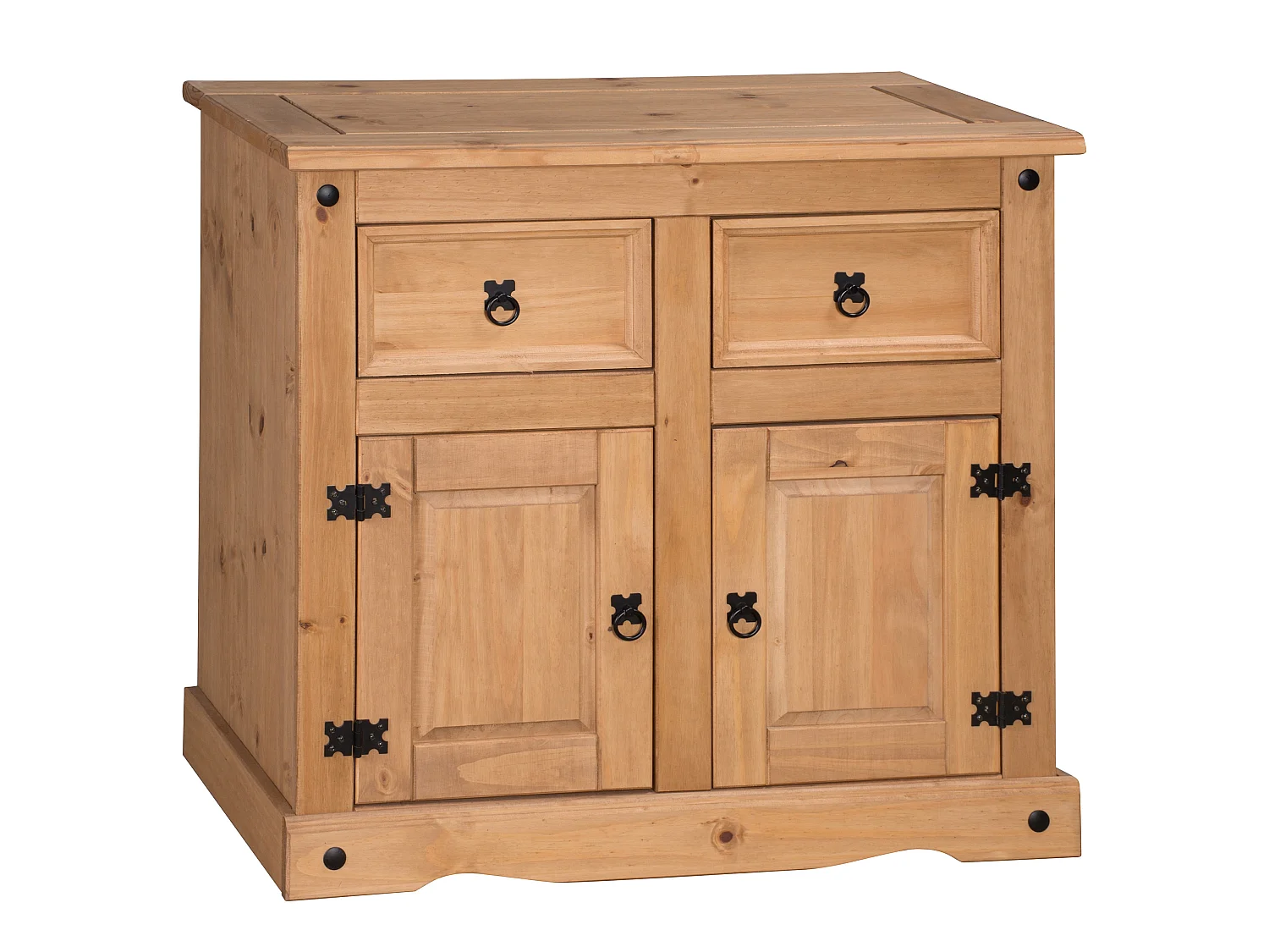 Mercers Furniture Corona 2 Door 2 Drawer Sideboard Cupboard Cabinet Storage Dresser Solid Wood Pine Wooden with Mexican Styling