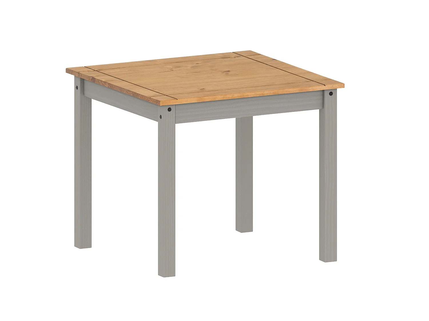 Mercers Furniture Corona Grey Wax Rio Dining Set Table & 2 Chairs Solid Wood Pine Wooden Square Small Kitchen with Mexican Styling