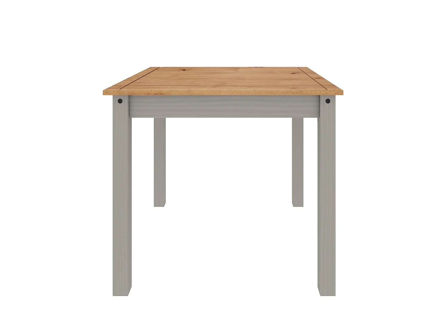 Mercers Furniture Corona Grey Wax Rio Dining Set Table & 2 Chairs Solid Wood Pine Wooden Square Small Kitchen with Mexican Styling