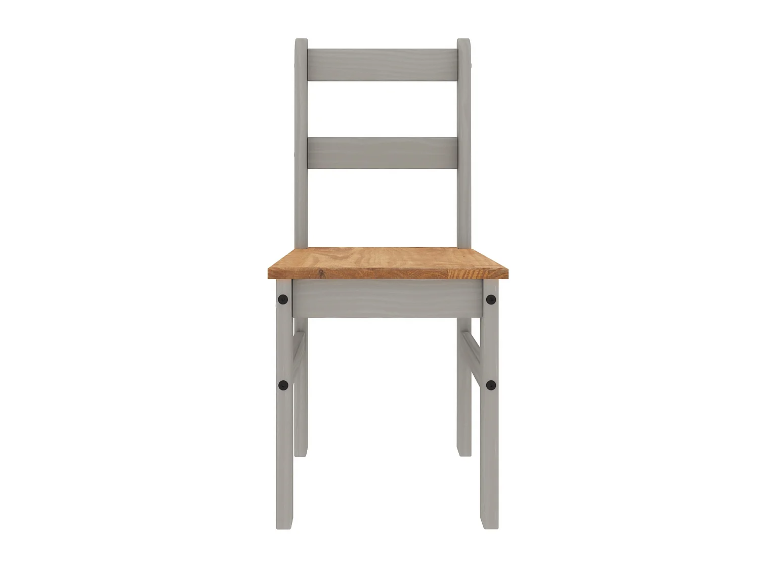 Mercers Furniture Corona Grey Wax Rio Dining Set Table & 2 Chairs Solid Wood Pine Wooden Square Small Kitchen with Mexican Styling