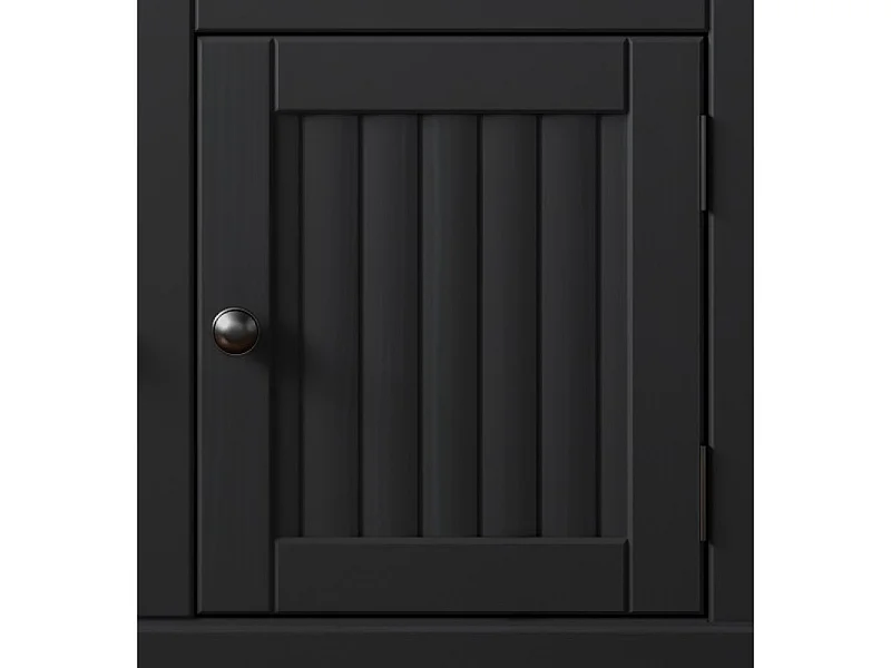 Mercers Furniture Country Charcoal 2 Door 2 Drawer Sideboard Cabinet Storage Cupboard Solid Wood Pine Wooden Dark Grey