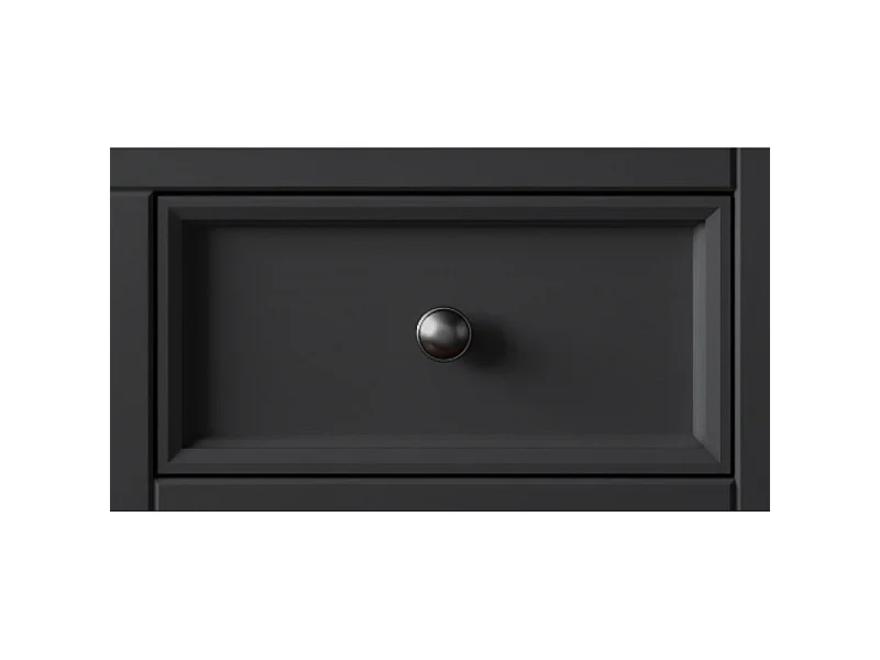 Mercers Furniture Country Charcoal 2 Door 2 Drawer Sideboard Cabinet Storage Cupboard Solid Wood Pine Wooden Dark Grey
