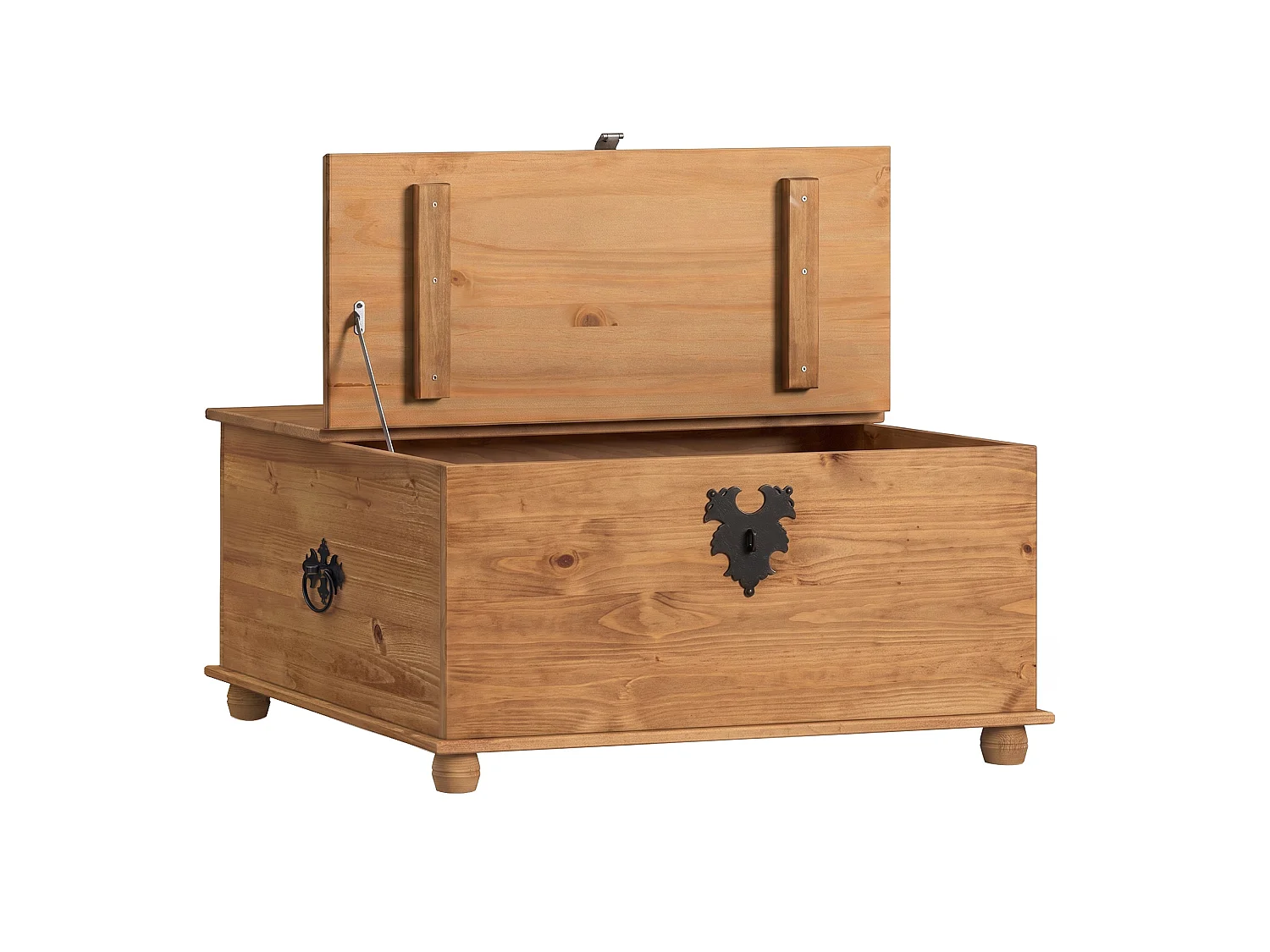 Mercers Furniture Corona 5 Drawer Storage Chest Blanket Box Ottoman Trunk Coffee Table Solid Wood Mexican Pine Wooden Antique Wax