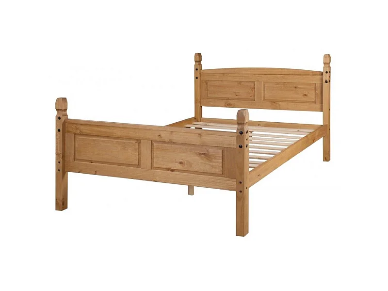 Mercers Furniture Corona 5'0 High End Bed Frame King Size Solid Wood Pine Wooden Bedroom with Mexican Styling