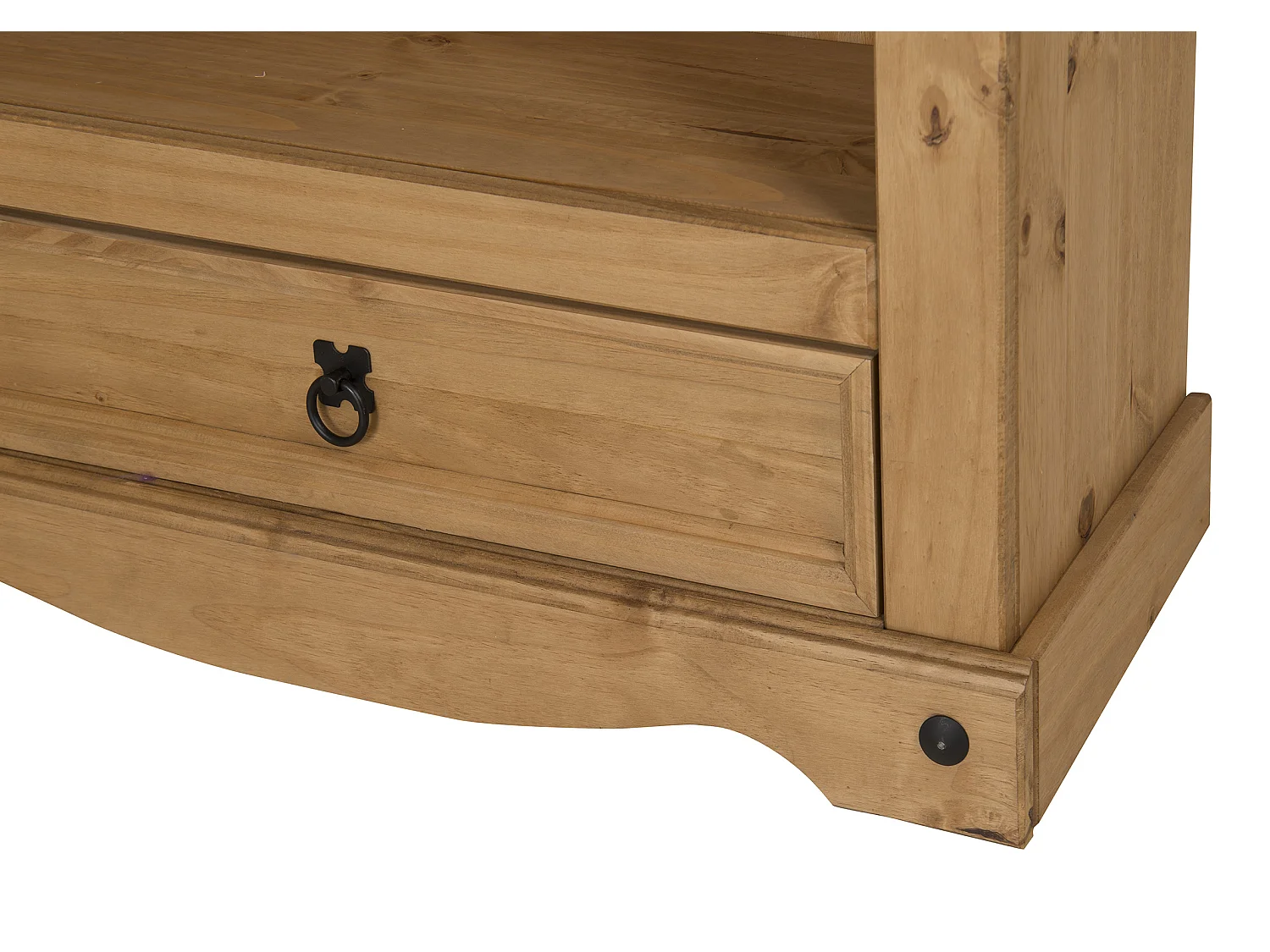 Mercers Furniture Corona 1 Drawer Bookcase Open Display Shelving Storage Solid Wood Pine Wooden with Mexican Styling