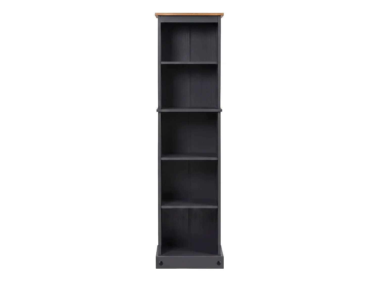 Mercers Furniture Corona Charcoal Grey Tall Narrow Bookcase