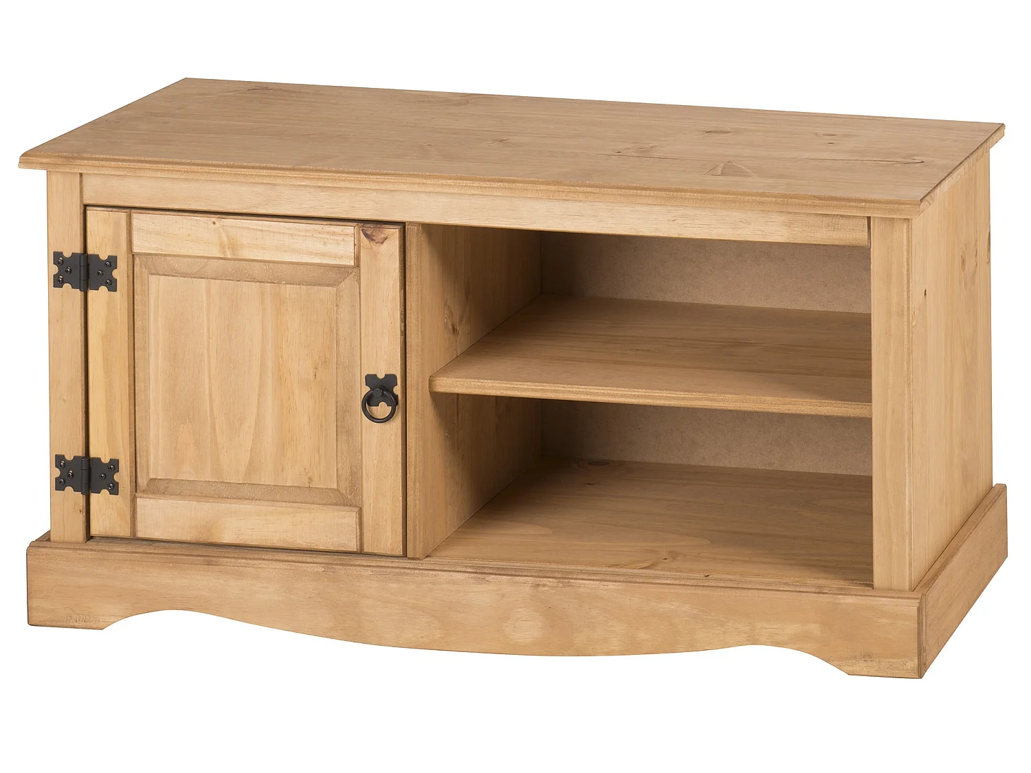 Mercers Furniture Corona 1 Door Media Unit 1 Shelf TV Stand Cabinet Solid Pine with Mexican Styling