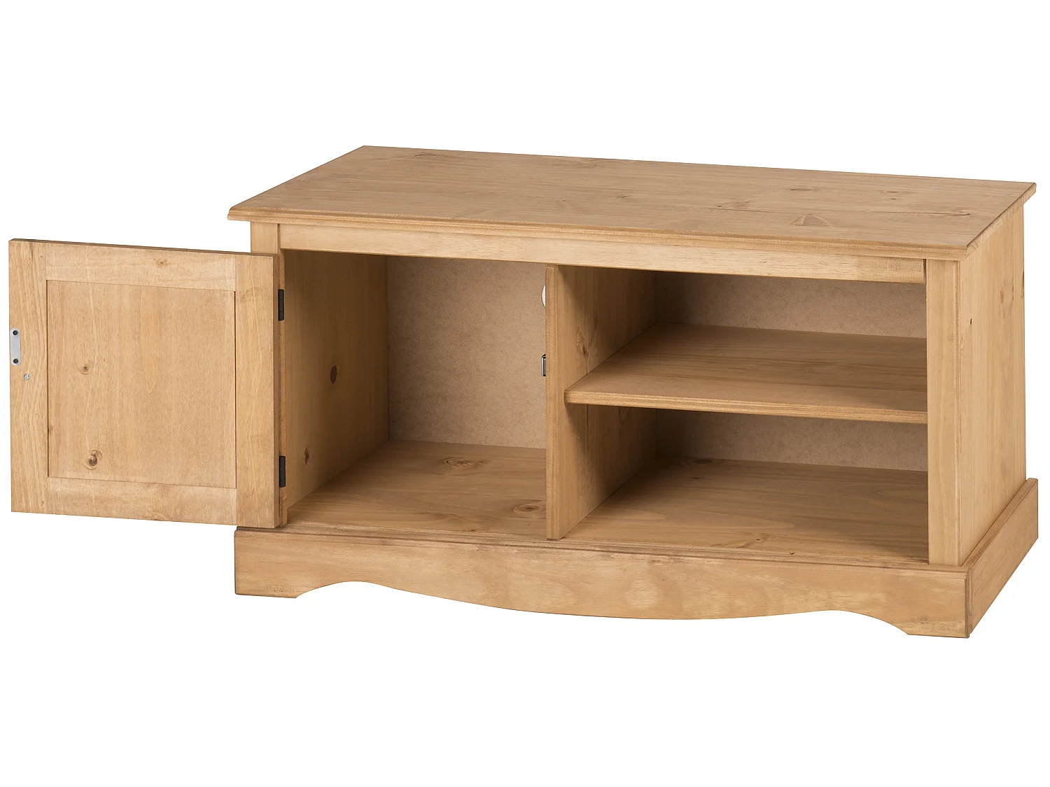 Mercers Furniture Corona 1 Door Media Unit 1 Shelf TV Stand Cabinet Solid Pine with Mexican Styling