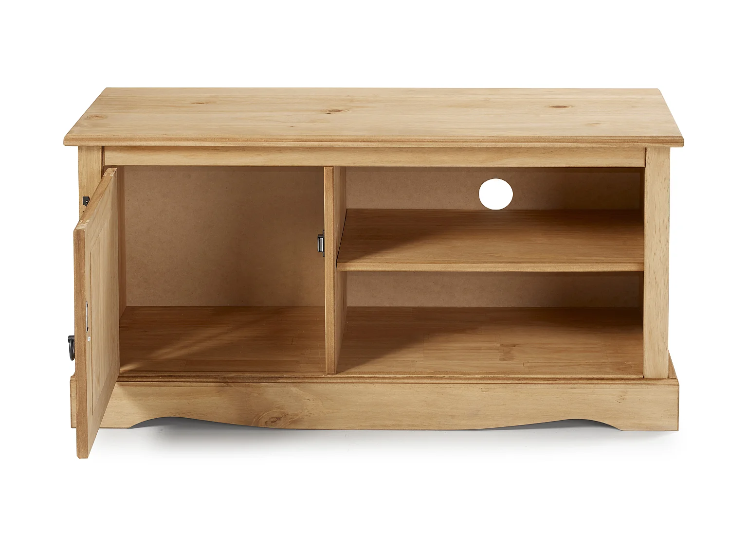 Mercers Furniture Corona 1 Door Media Unit 1 Shelf TV Stand Cabinet Solid Pine with Mexican Styling